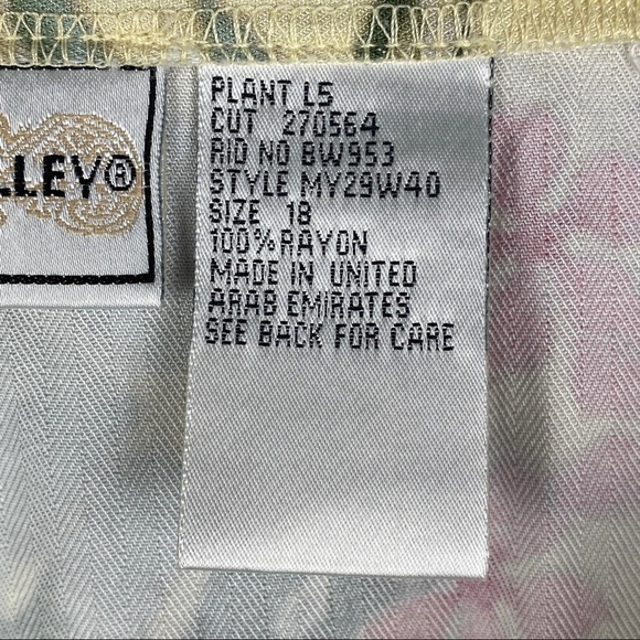 Napa Valley Vintage Floral Button Front Full Maxi Skirt - Picture 8 of 9